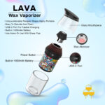LAVA Wax Vaporizer with Unique Penguin Design, 1000mAh Battery, 4 Heat Temperature Settings 260°C-330°C with LED Light Indicator, Advanced 3D Heating Tech, Fast USB-C Charging Portable Wax Concentrate Vaporizer Kit - Image 7